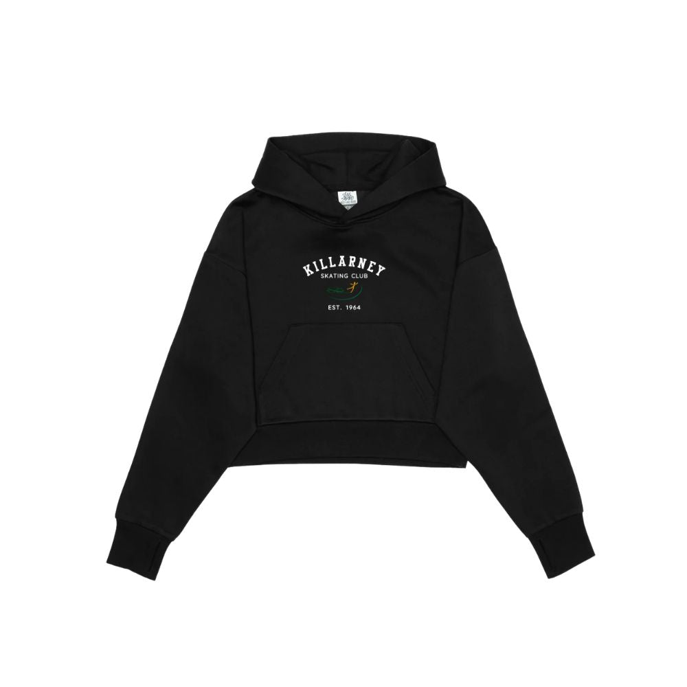 Killarney Skating Club Unisex Drop Shoulder Cropped Hoodie - Front Logo
