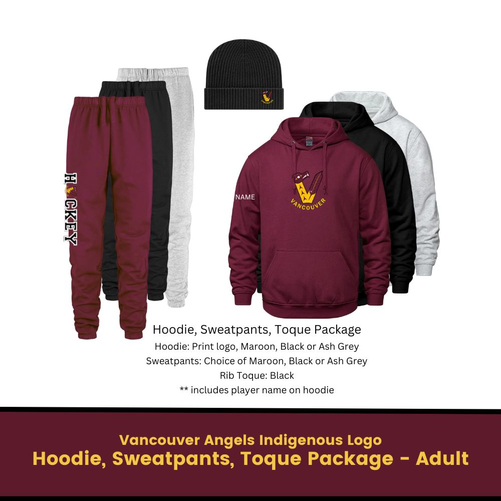 Angels Indigenous Hoodie, Sweatpants, Toque Package - Adult