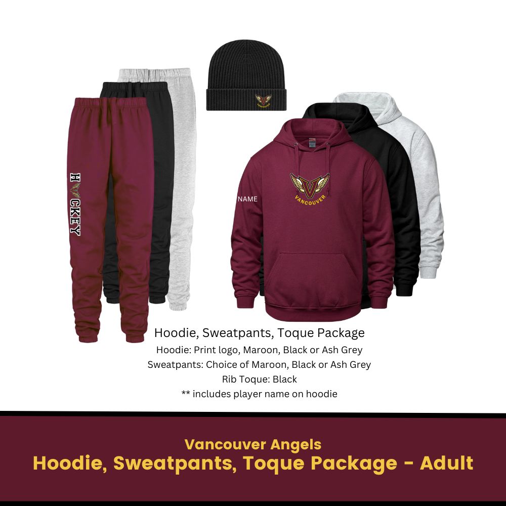 Angels Hoodie, Sweatpants, Toque Package - Adult