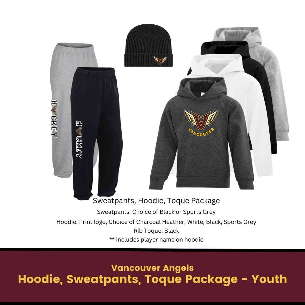 Angels Hoodie, Sweatpants, Toque Package - Youth