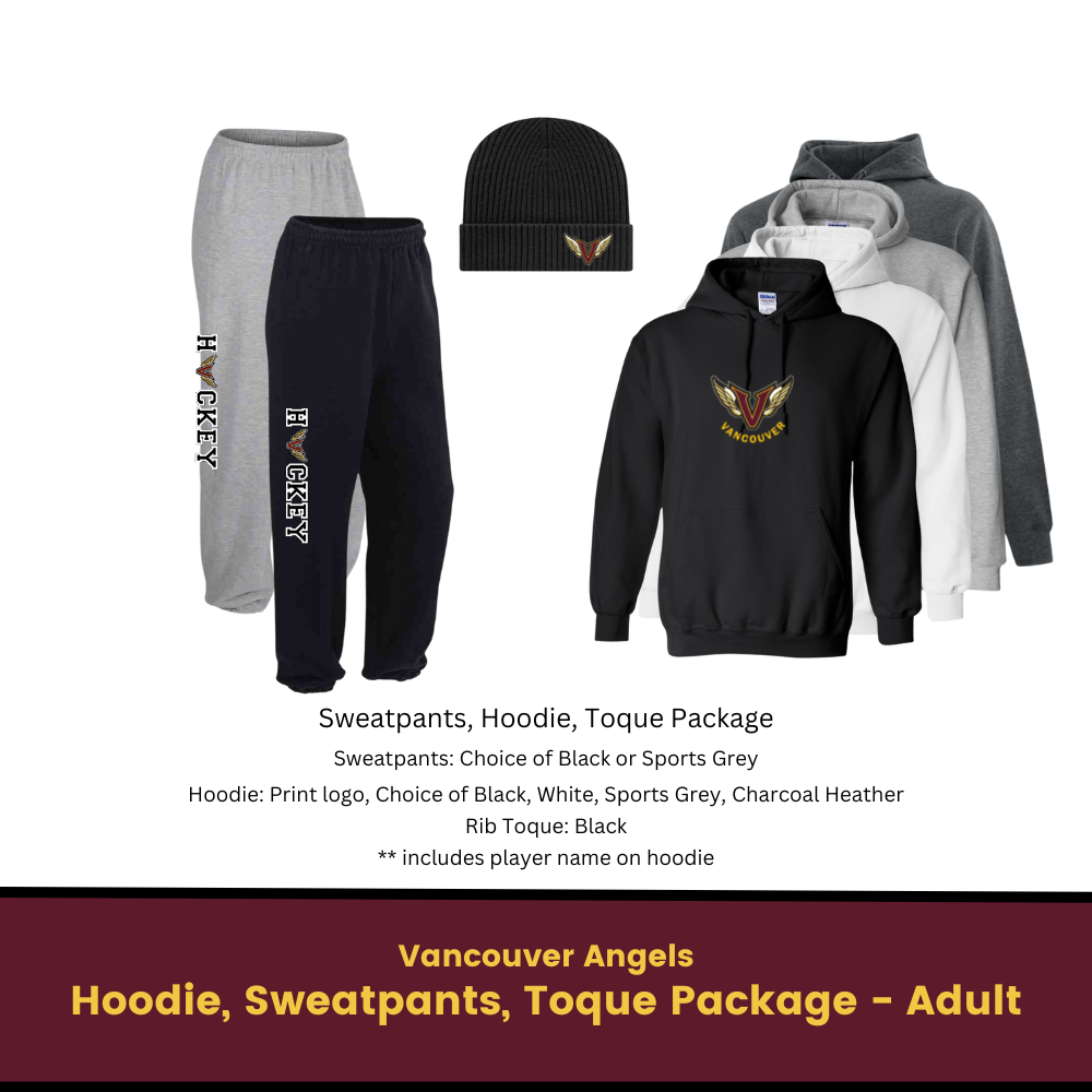 Angels Hoodie, Sweatpants, Toque Package - Adult
