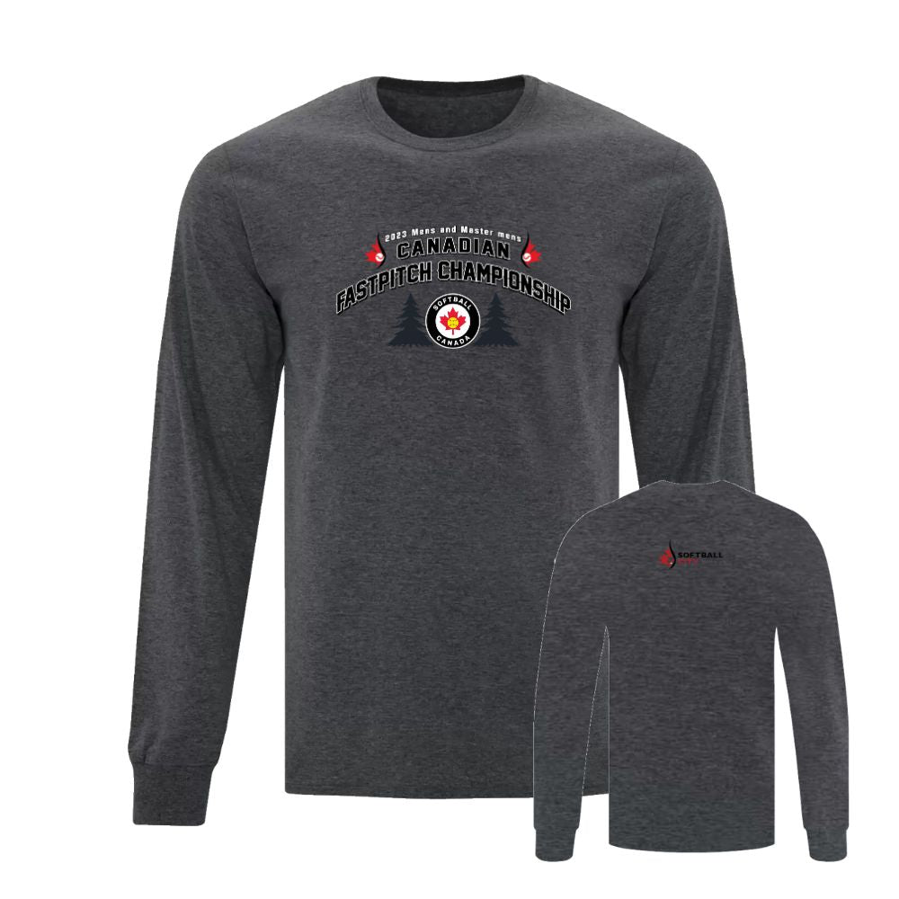 Men's Canadian Fast Pitch Championship Long Sleeve Tshirt - Curved Logo
