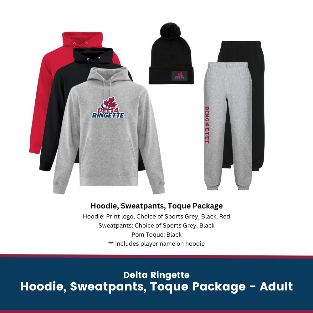 Delta Ringette Package - Hoodie, Sweatpants, Toque - Adult