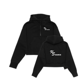 K & S Dance Drop Shoulder 1/2 Zip Cropped Hoodie