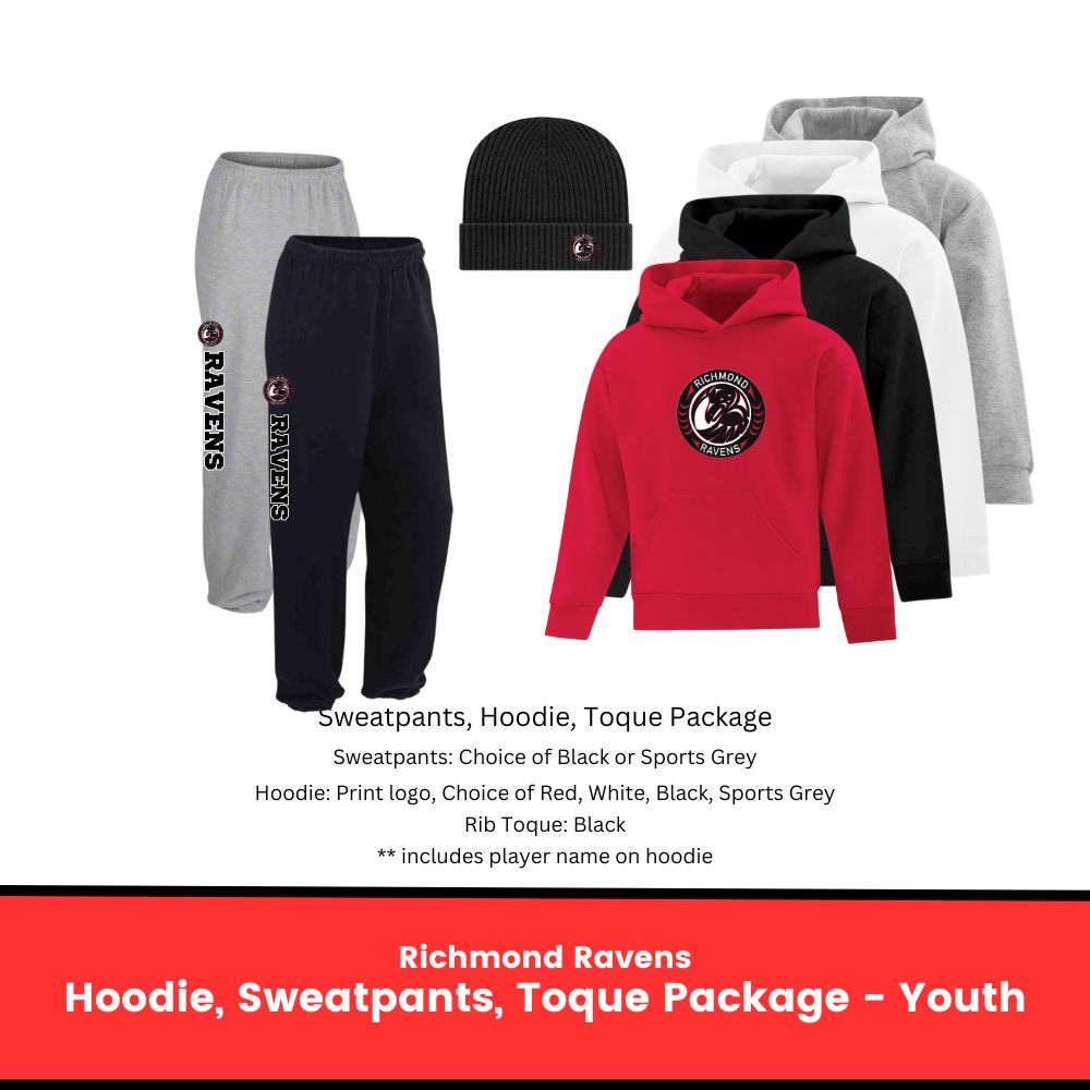 Ravens Hoodie, Sweatpants, Toque Package - Youth