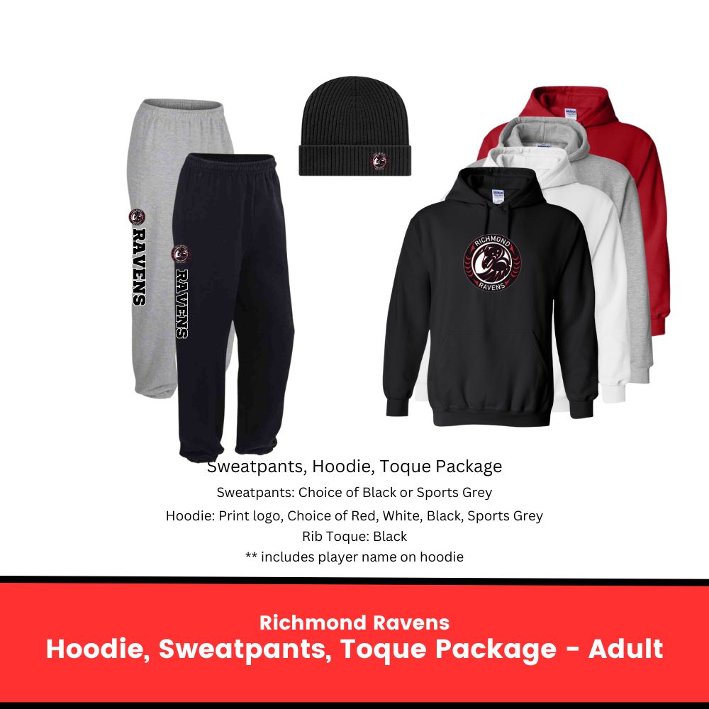 Ravens Hoodie, Sweatpants, Toque Package - Adult