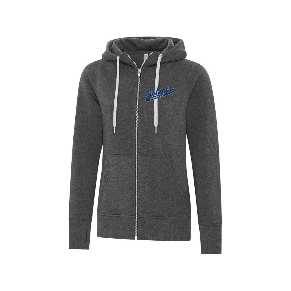Selects Hockey Core Heavy Fleece Zip Hoodie - Ladies