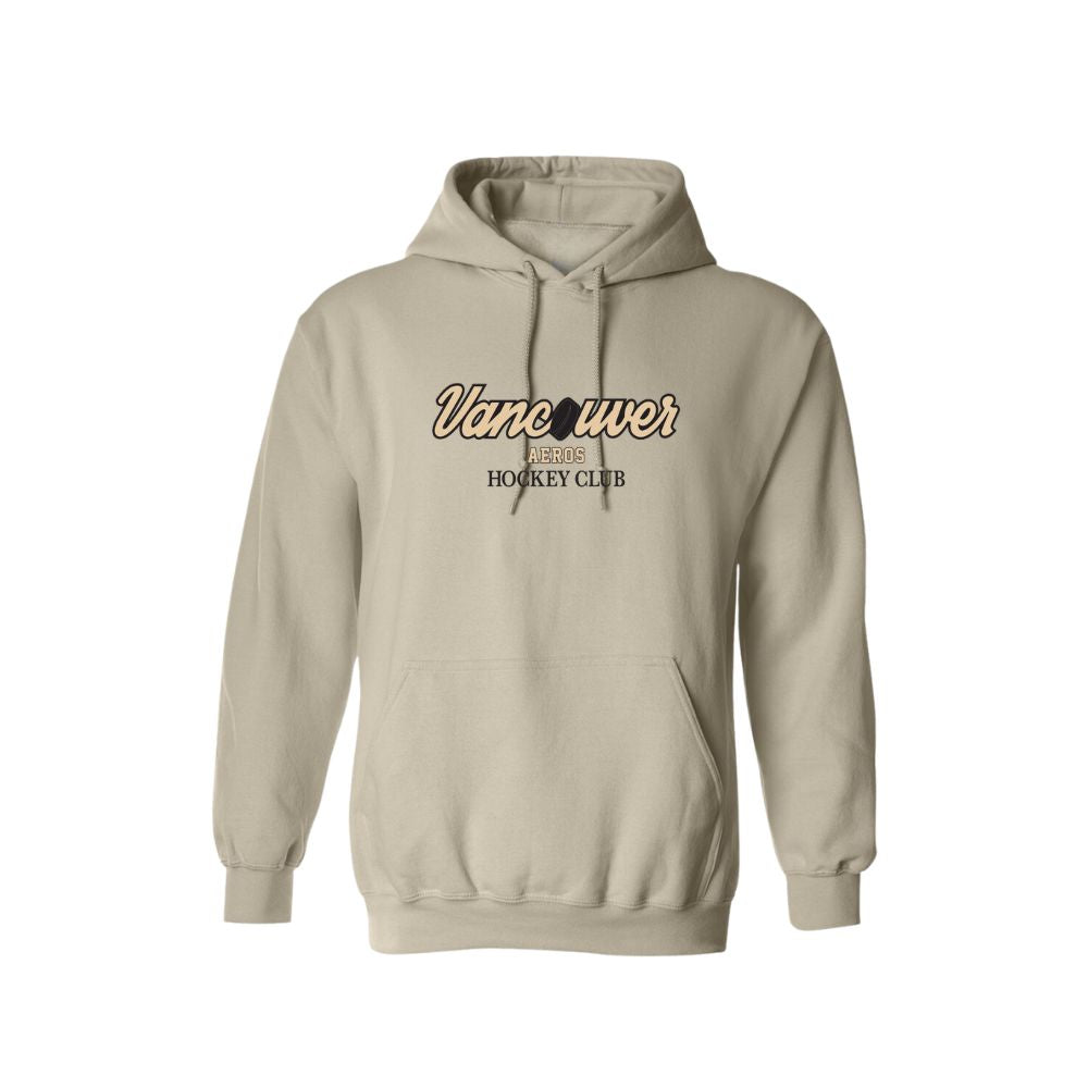 Aeros Felt Applique & Embroidered "Vancouver Aeros Hockey Club" Hoodie - Unisex