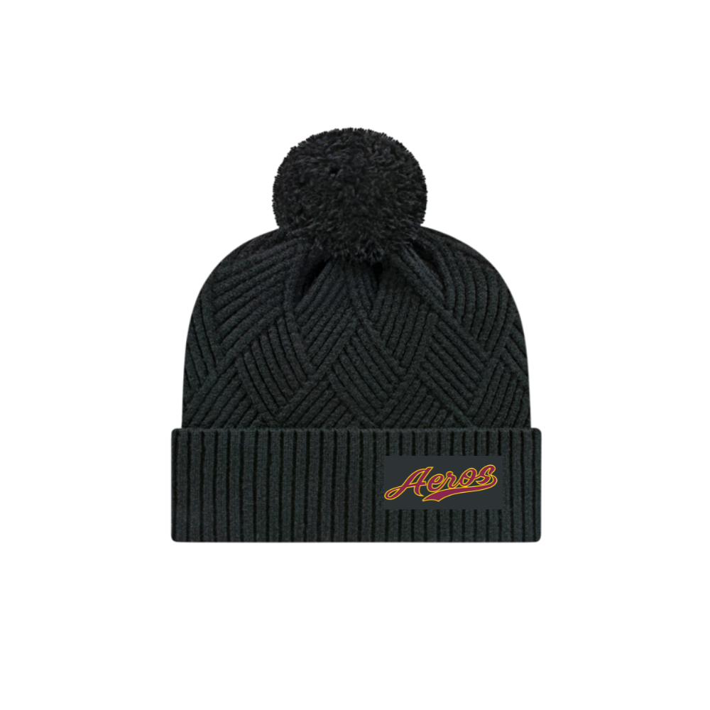 Vancouver Aeros Premium Diagonal Weave Pom Toque