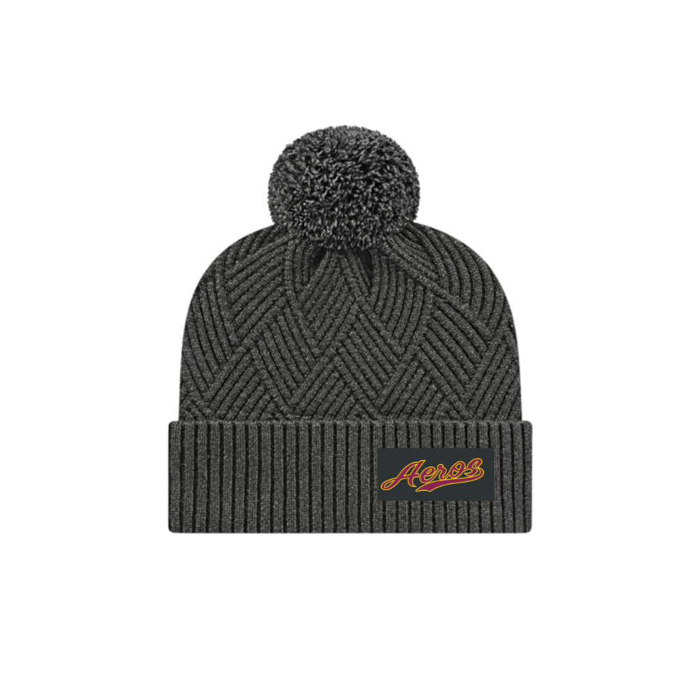 Vancouver Aeros Premium Diagonal Weave Pom Toque