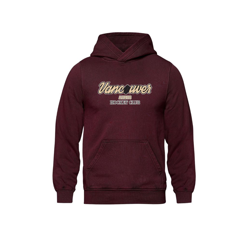 Aeros Embriodered Logo Weekender Vintage Wash Hoodie