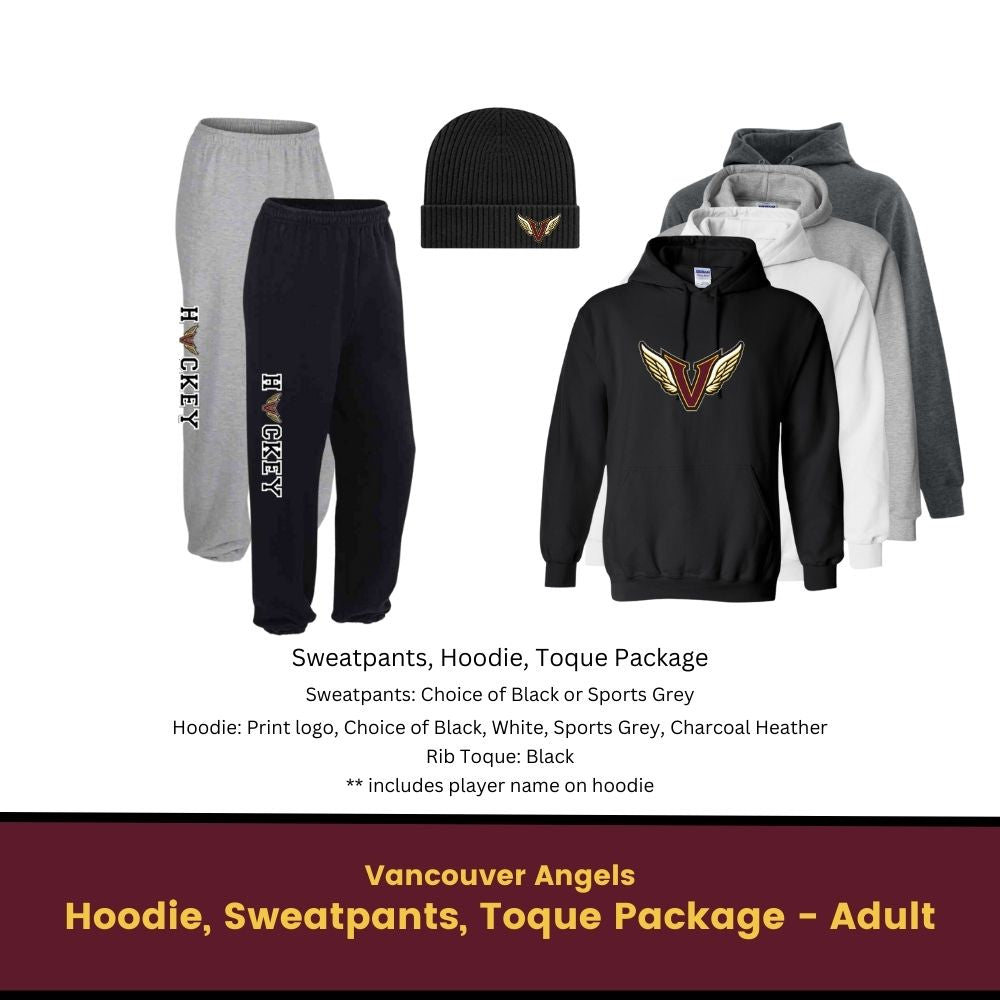 Angels Hoodie, Sweatpants, Toque Package - Adult