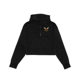 Angels Drop Shoulder 1/2 Zip Cropped Hoodie