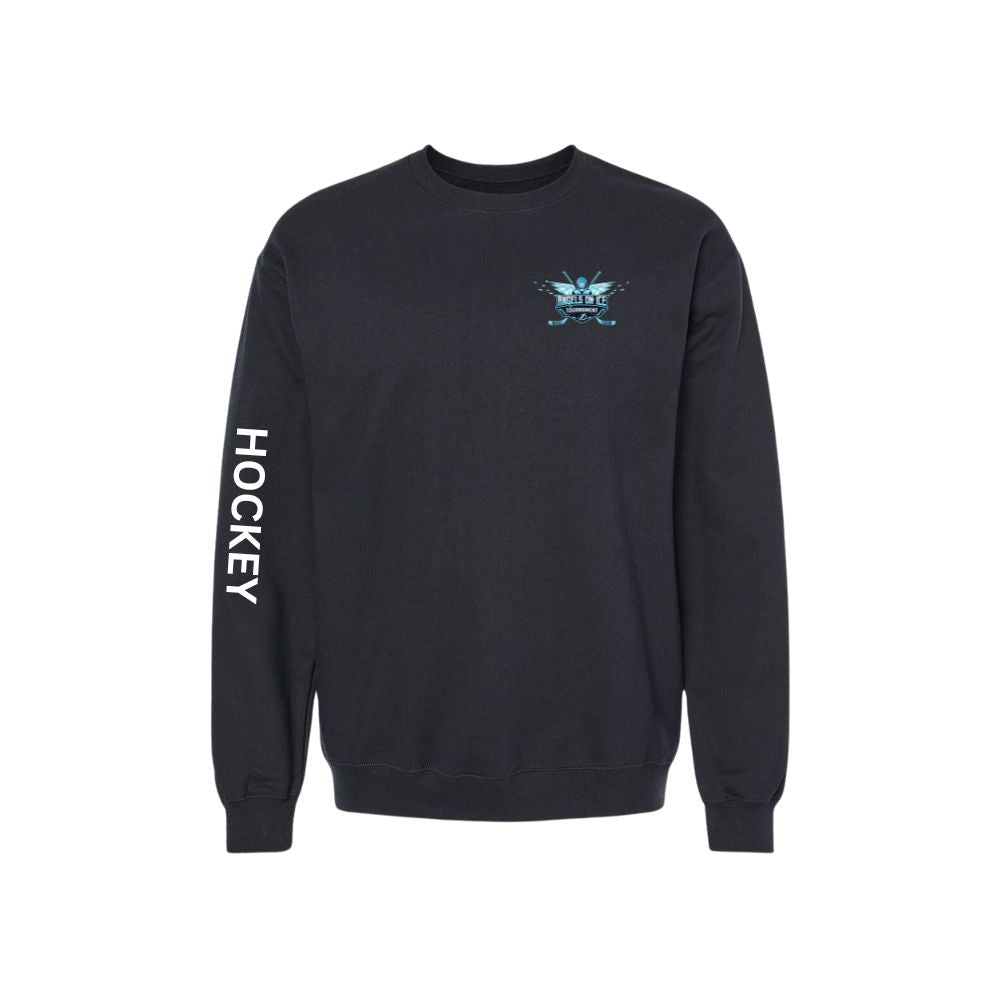 Angels on Ice Crewneck Left Chest Print Logo - Adult