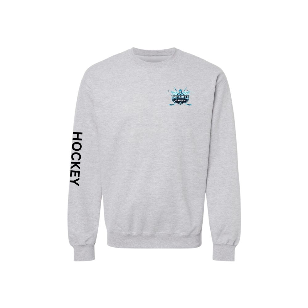 Angels on Ice Crewneck Left Chest Print Logo - Adult