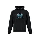 Angels on Ice Print Front Logo Hoodie - Adult