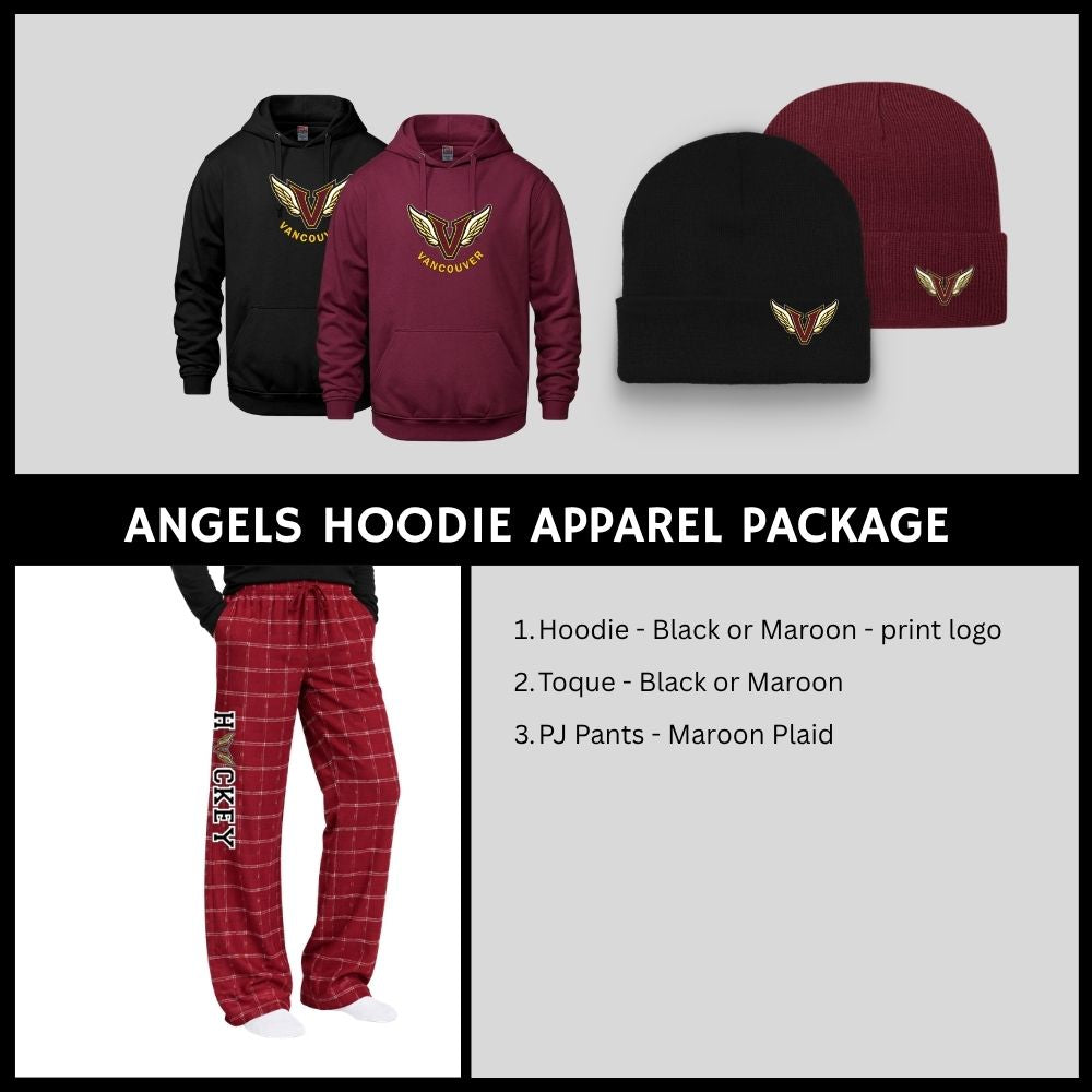 Angels Hoodie, PJ, Toque Package - Adult
