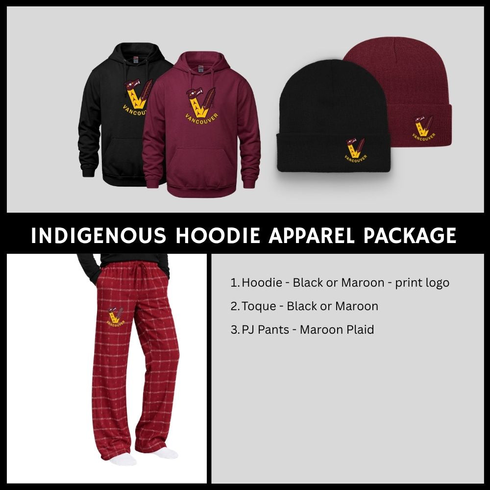Angels Indigenous Hoodie, PJ, Toque Package - Adult