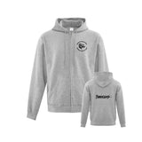 BBY Barracudas Embroidered Left Chest & Pressed Back Logo Zip Hoodie - Adult