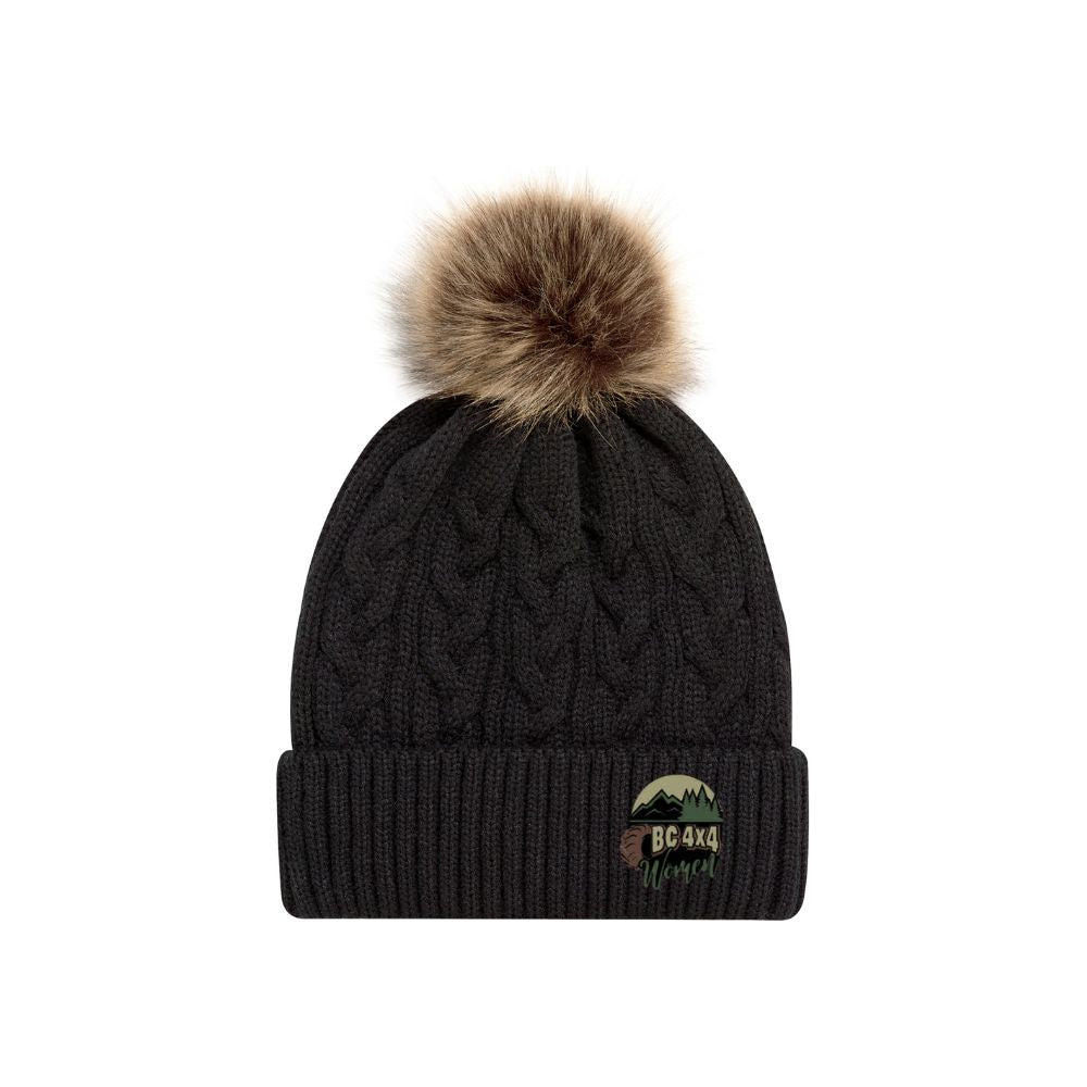 BC 4x4 Women Pom Toque with Army Color Logo