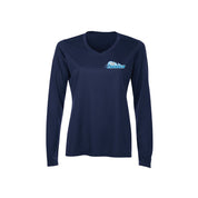 BC Thunder Ringette Long Sleeve V-Neck Dryfit - Ladies