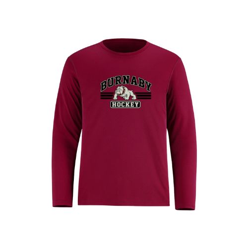 BMHA Bulldogs CSW S05937 Long Sleeve Dryfit - Burnaby Hockey Logo - Adult