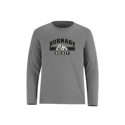 BMHA Bulldogs CSW S05937 Long Sleeve Dryfit - Burnaby Hockey Logo - Adult
