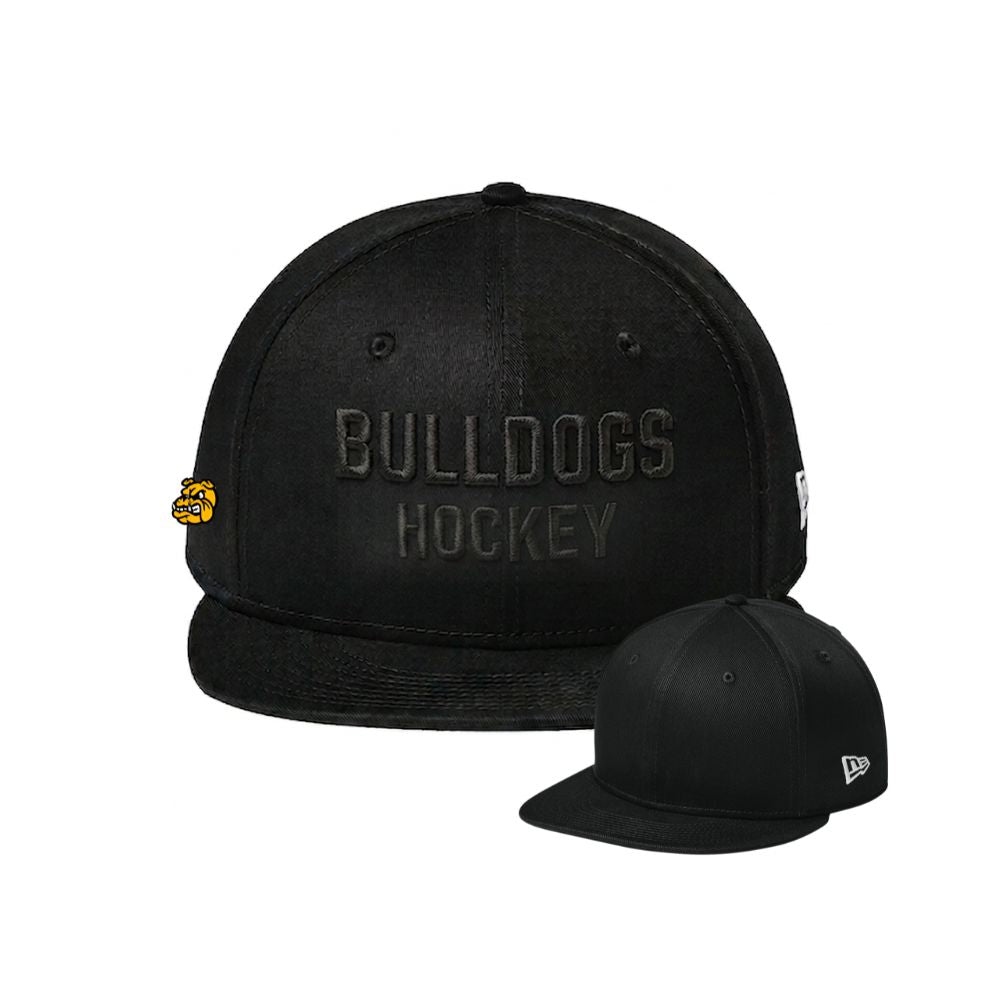 GV Bulldogs New Era 9Fifty Flat Bill Hat with Tone on Tone Bulldogs Hockey