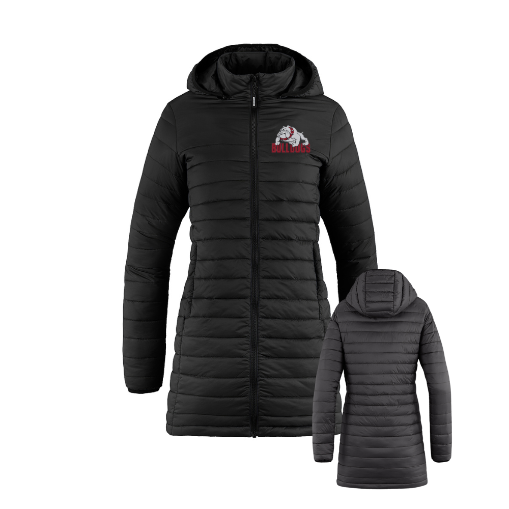 BMHA Bulldogs Long Puffy Jacket - Ladies