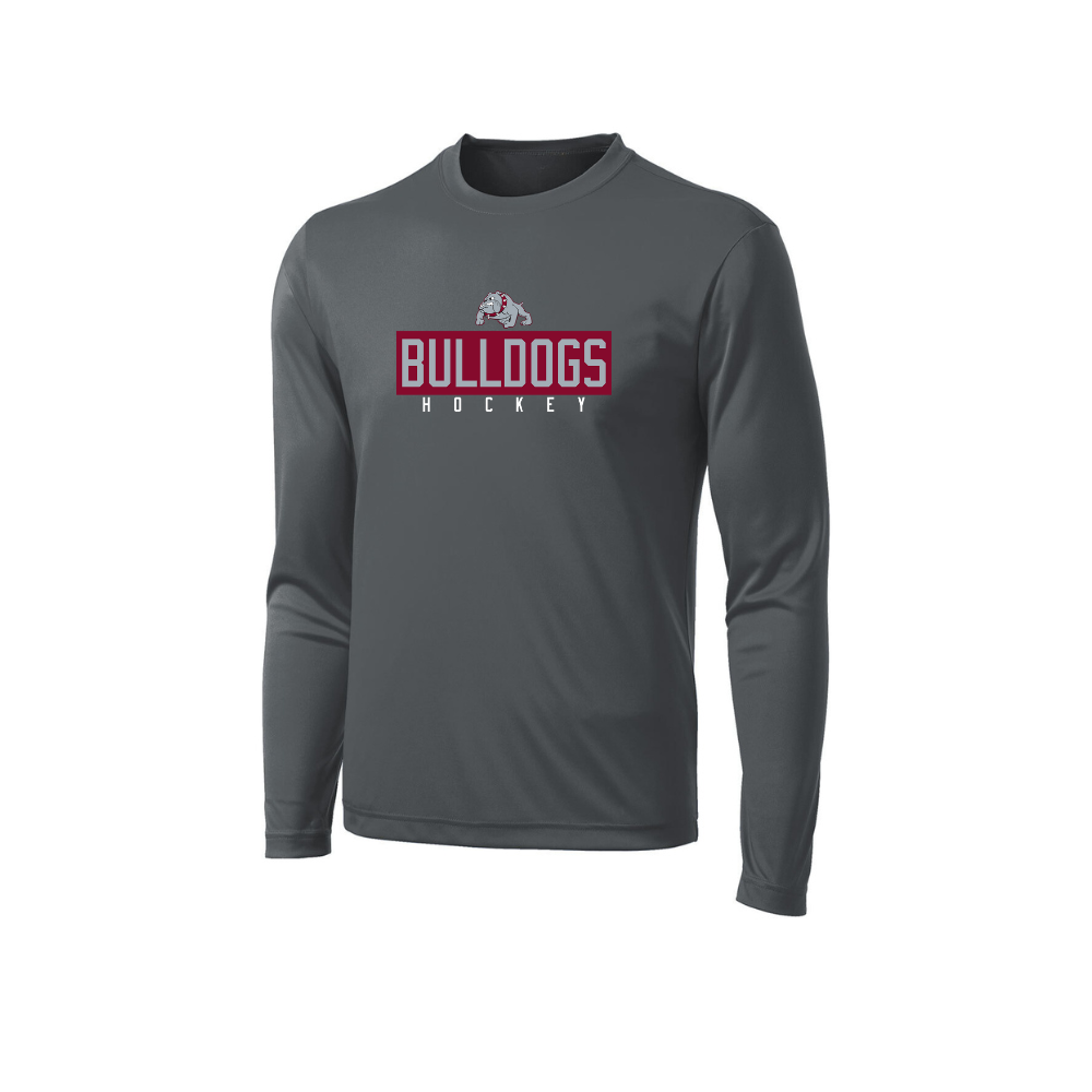 Bulldogs Hockey Logo Long Sleeve Dryfit - Youth