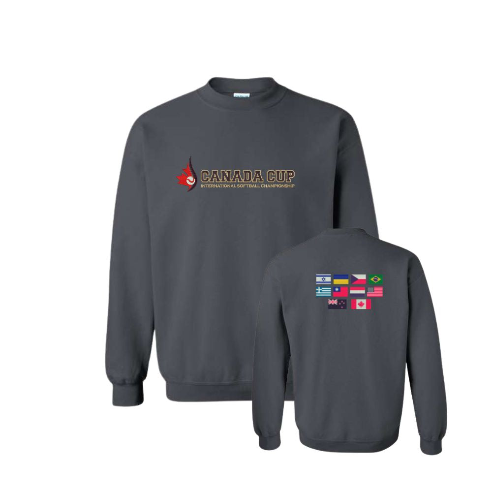 Canada Cup 2025 Cross Stitch Crewneck with Flags