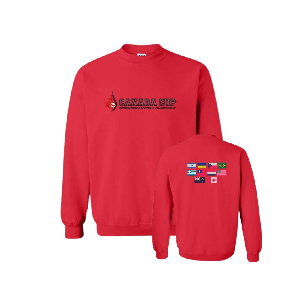 Canada Cup 2025 Cross Stitch Crewneck with Flags