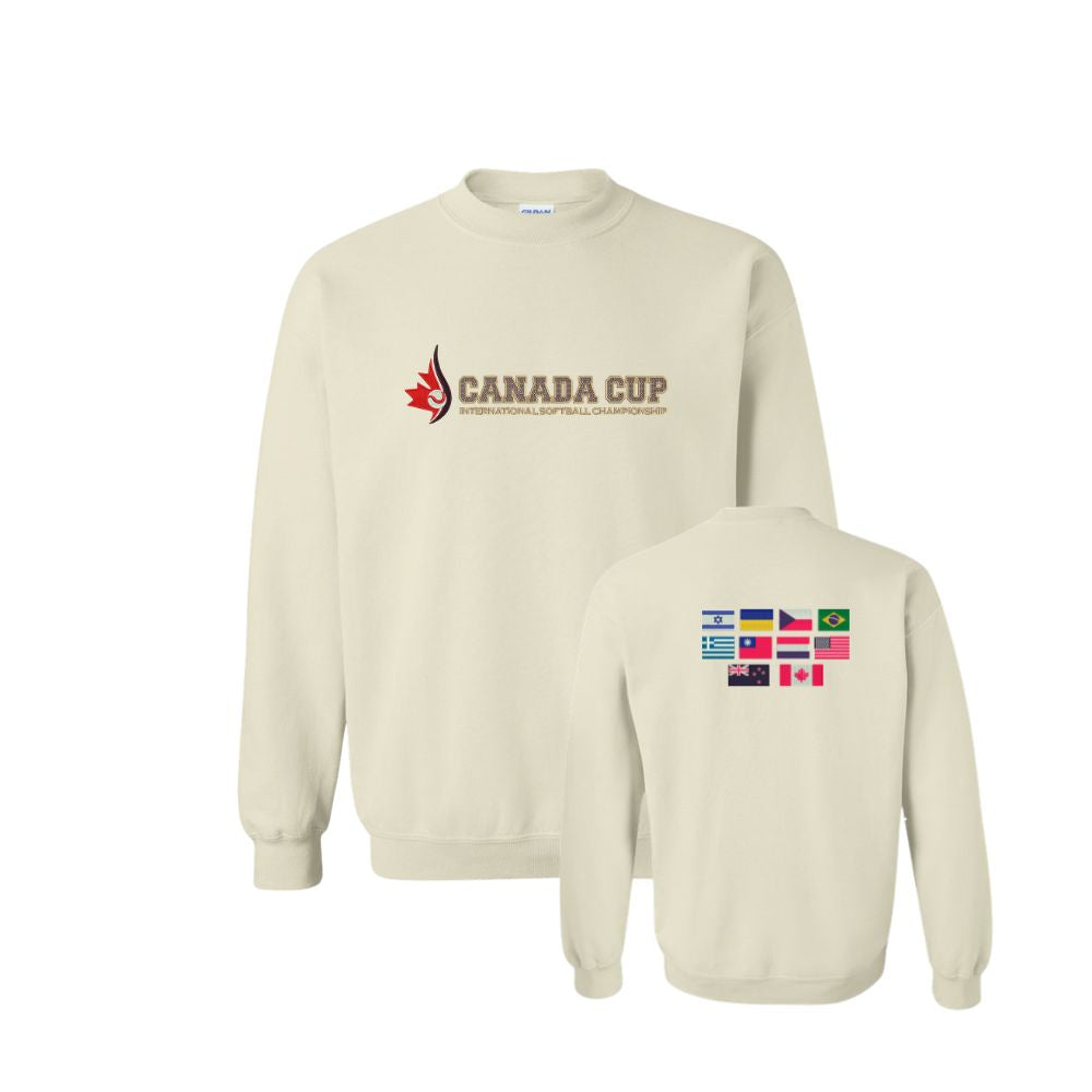 Canada Cup 2025 Cross Stitch Crewneck with Flags
