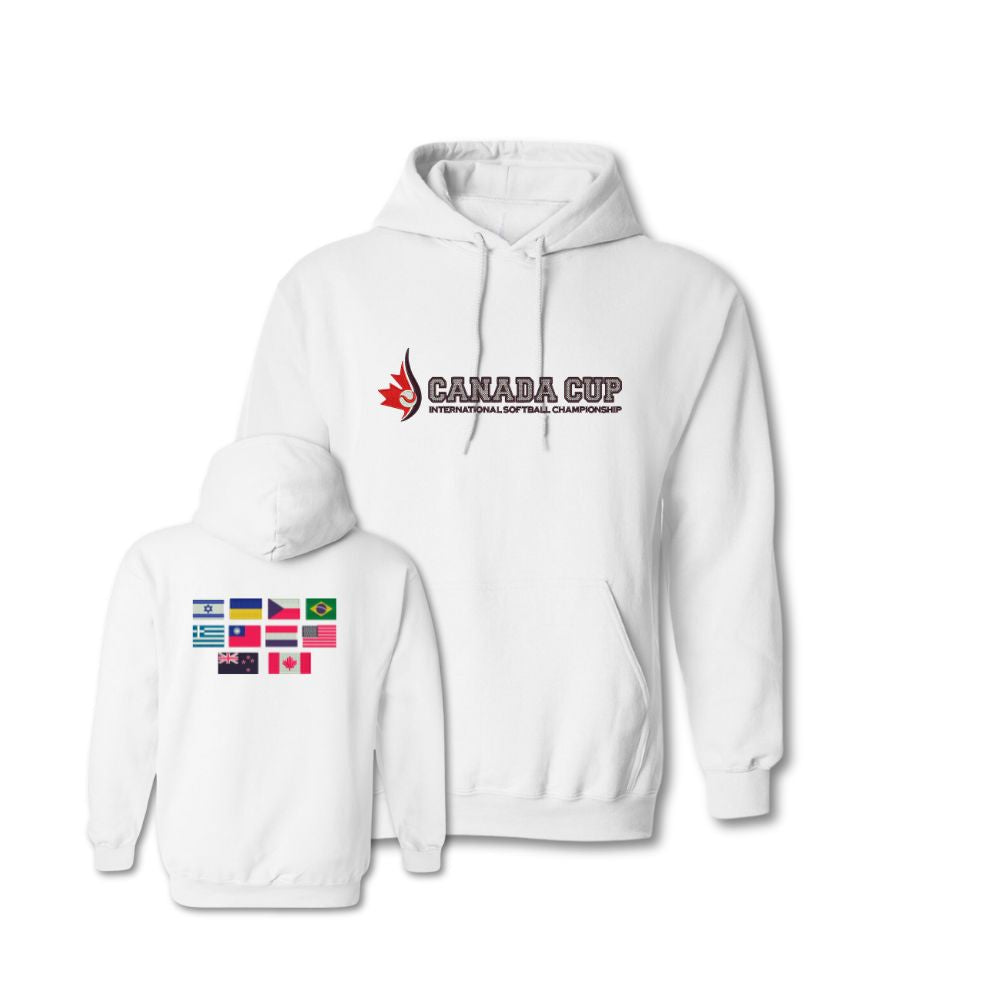 Canada Cup 2025 Cross Stitch Hoodie with Flags