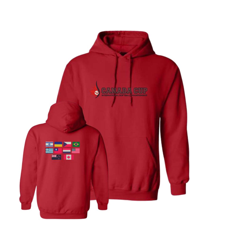 Canada Cup 2025 Cross Stitch Hoodie with Flags