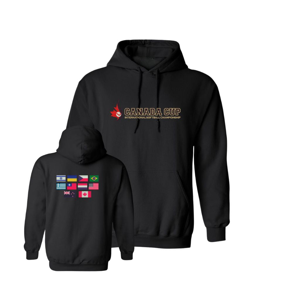 Canada Cup 2025 Cross Stitch Hoodie with Flags