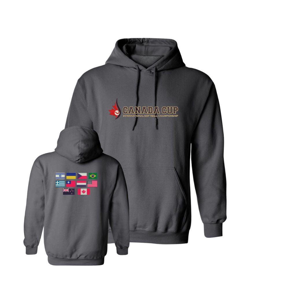Canada Cup 2025 Cross Stitch Hoodie with Flags