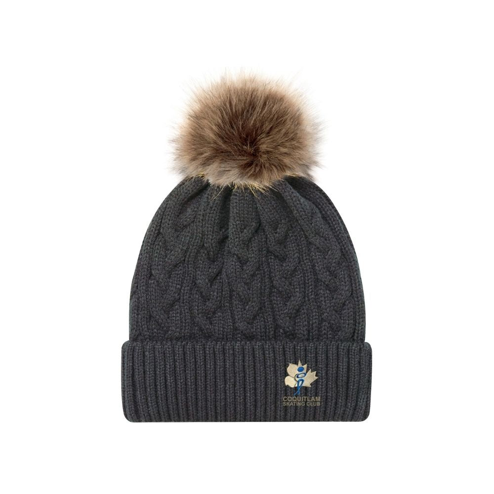 Coquitlam Skating Club Faux Fur Pom Toque