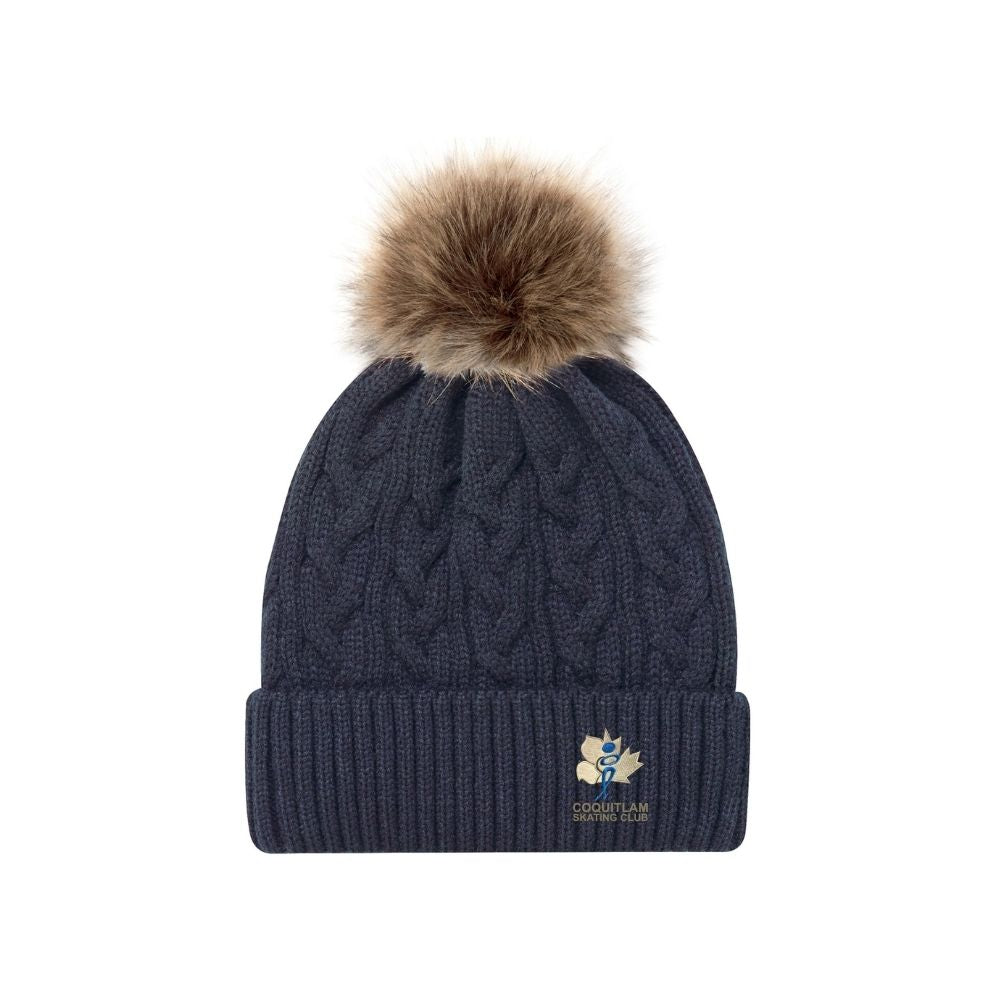 Coquitlam Skating Club Faux Fur Pom Toque