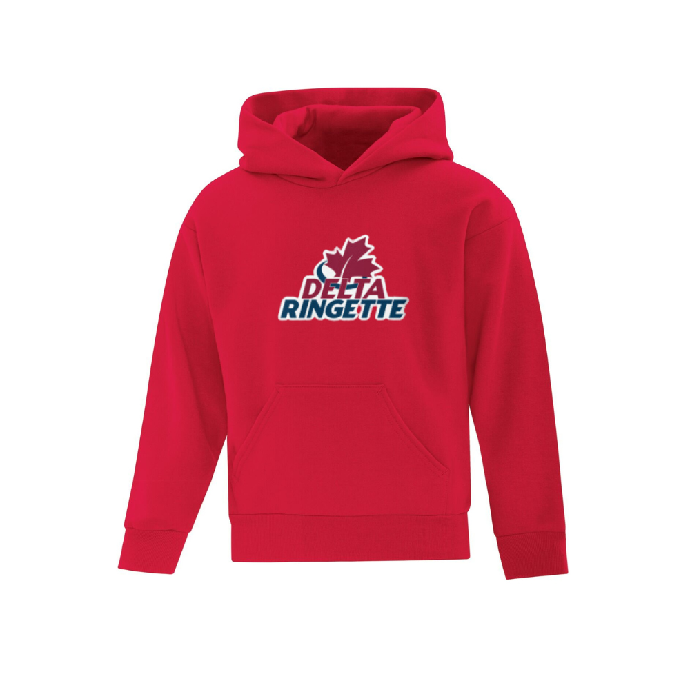 Delta Ringette Full Front Print Logo Hoodie - Youth
