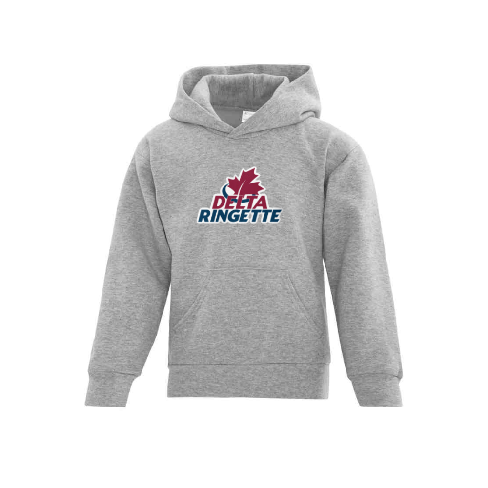 Delta Ringette Full Front Print Logo Hoodie - Youth