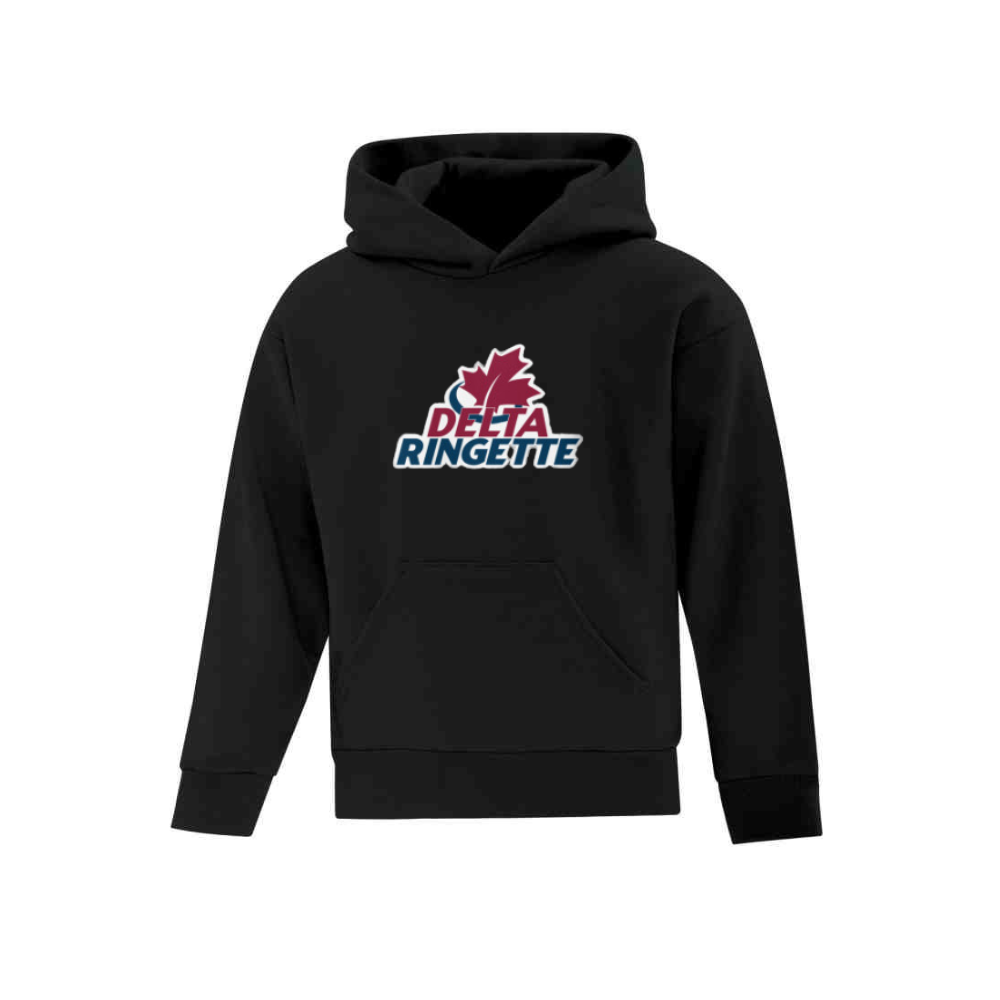 Delta Ringette Full Front Print Logo Hoodie - Youth