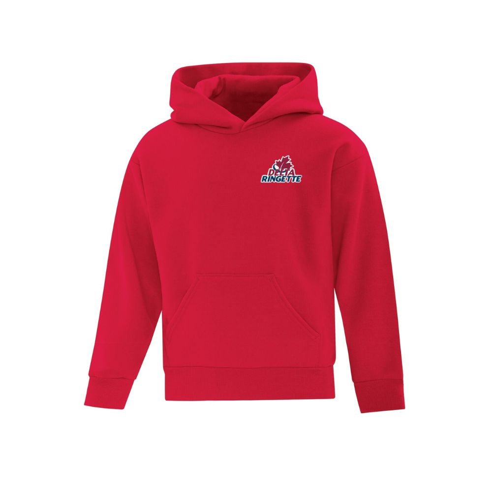 Delta Ringette Left Chest Embroidered Logo Hoodie - Youth