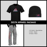 Delta Ringette Apparel Package - PJ Pants, Tshirt, Toque - Adult