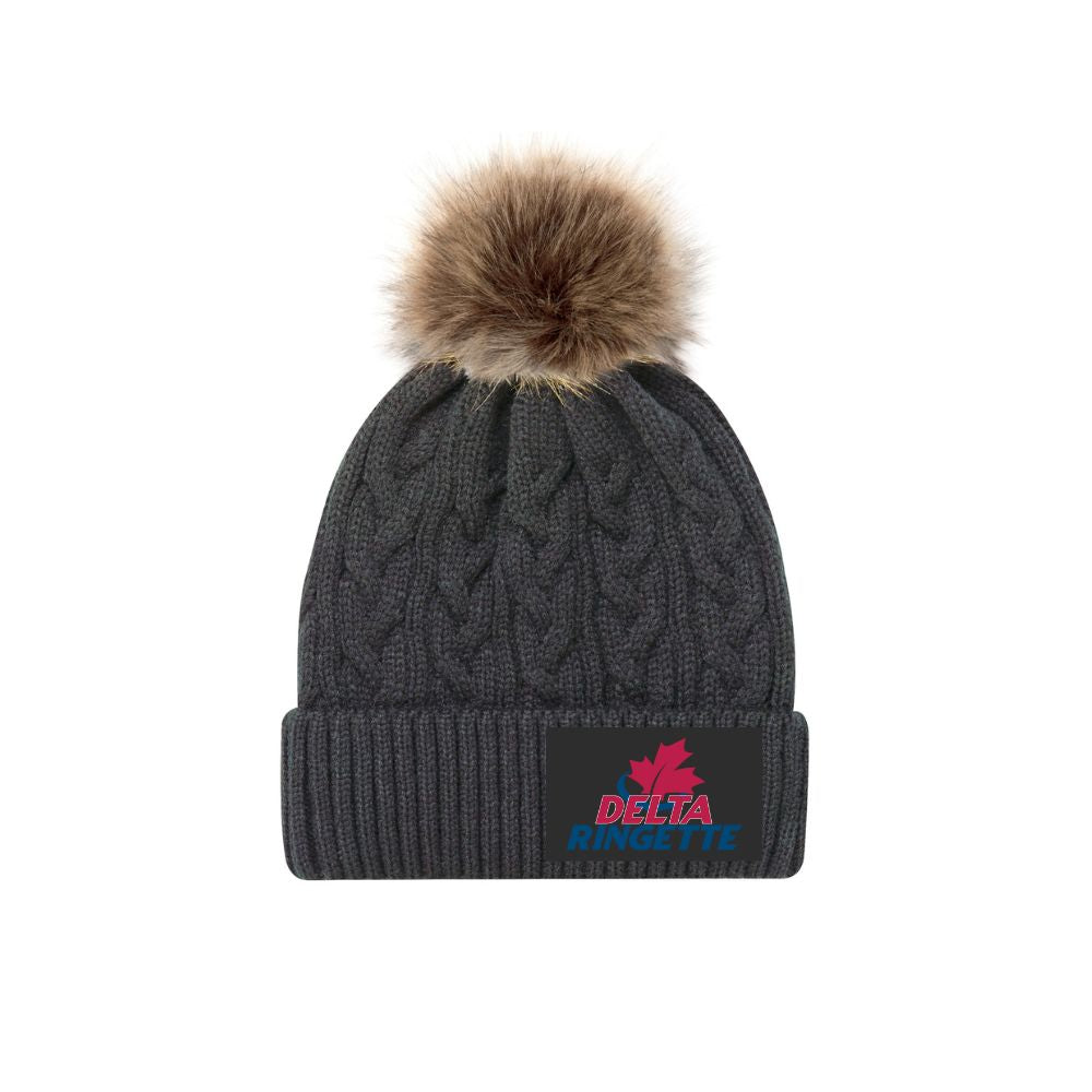 Delta Ringette Faux Fur Pom Toque