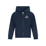 Delta Ringette Embroidered Logo Zip Hoodie - Youth