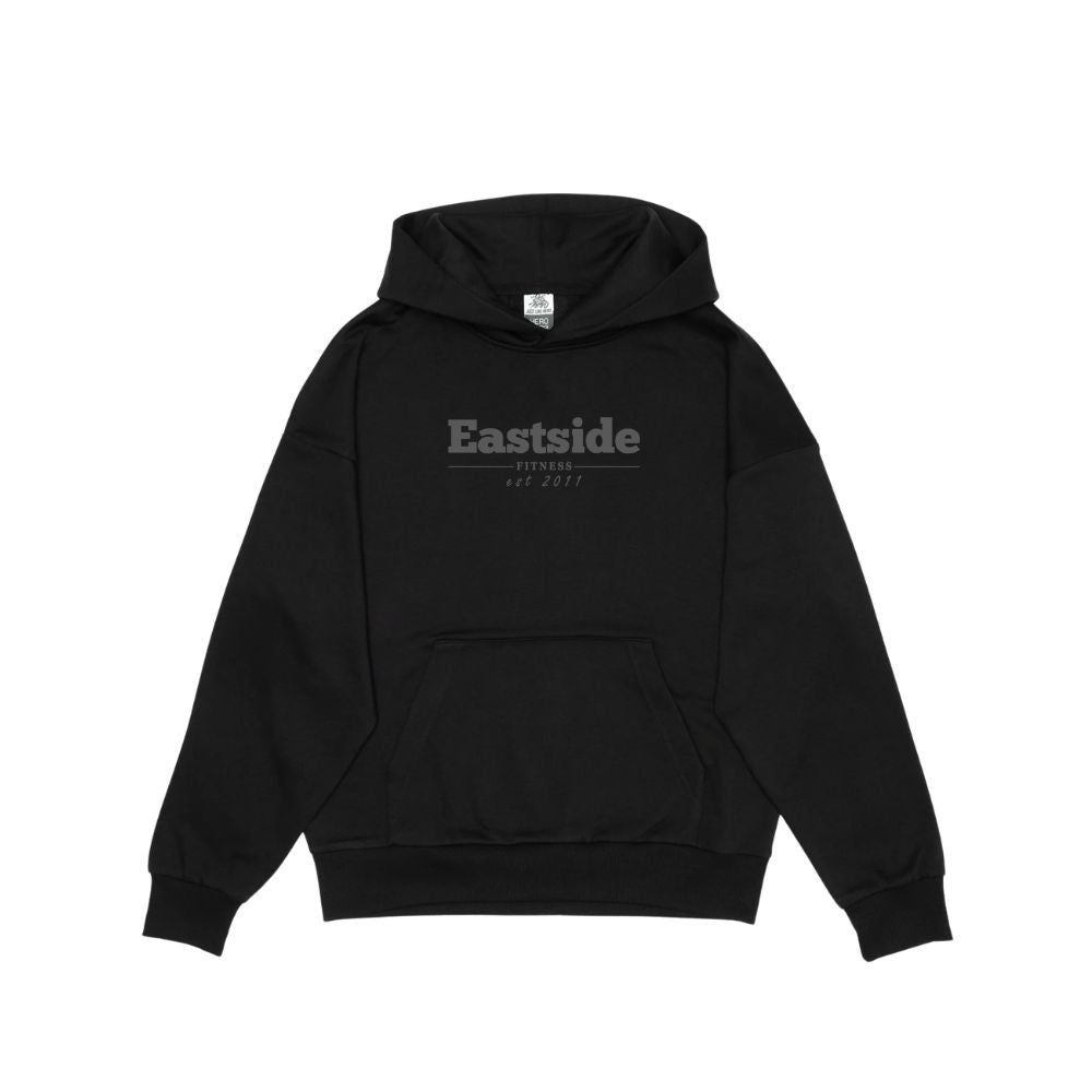 Eastside Fitness Drop Shoulder Hoodie - Embroidered Tone on Tone Front Logo