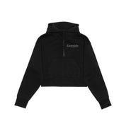Eastside Fitness Drop Shoulder 1/2 Zip Hoodie - Cropped - Embroidered Tone on Tone Left Chest Logo
