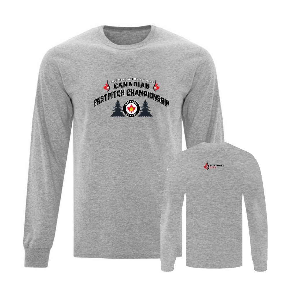 Men's Canadian Fast Pitch Championship Long Sleeve Tshirt - Curved Logo