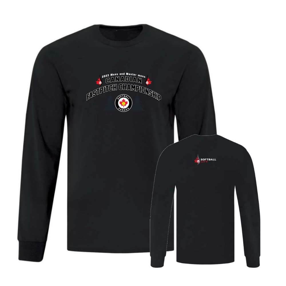 Men's Canadian Fast Pitch Championship Long Sleeve Tshirt - Curved Logo